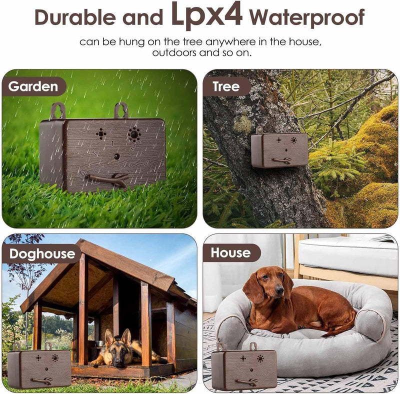 Ultrasonic Anti-Bark Device for Dogs – 50 ft Range, Mocha Brown — image 4
