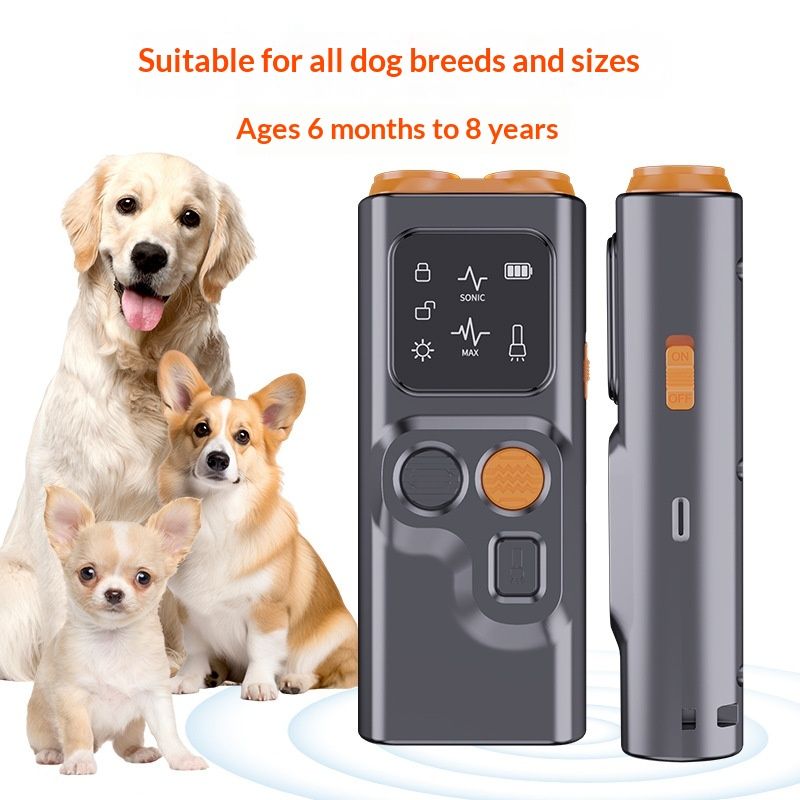 Ultrasonic Dog Bark Deterrent – HD Display & LED Torch — image 4