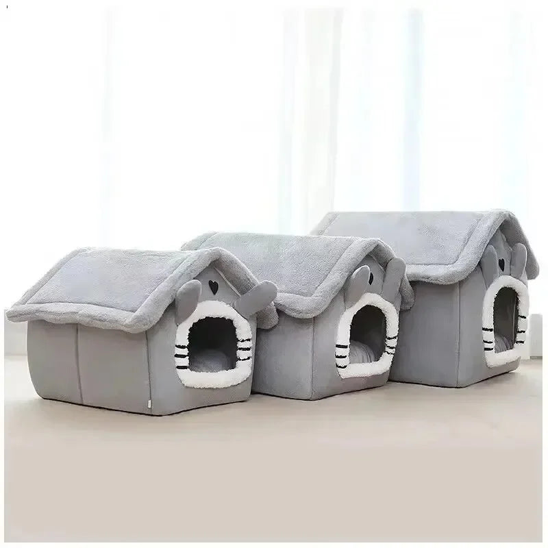 Soft Indoor Dog House & Bed, Washable Grey — image 2
