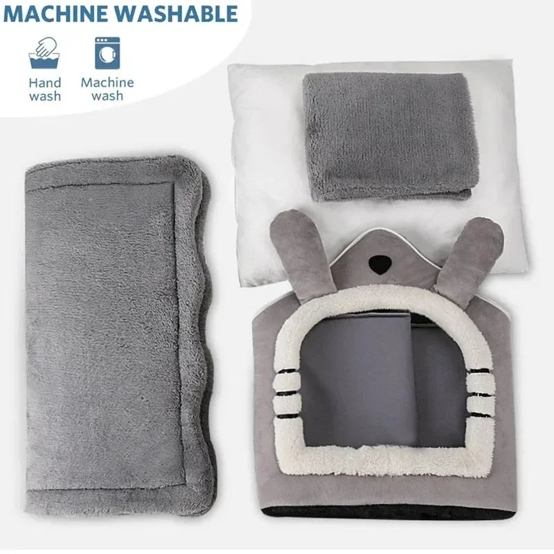 Soft Indoor Dog House & Bed, Washable Grey — image 3