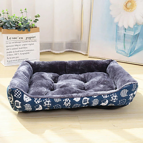 Pet Dog Bed Sofa Mat for Cats & Dogs – M (Blue)