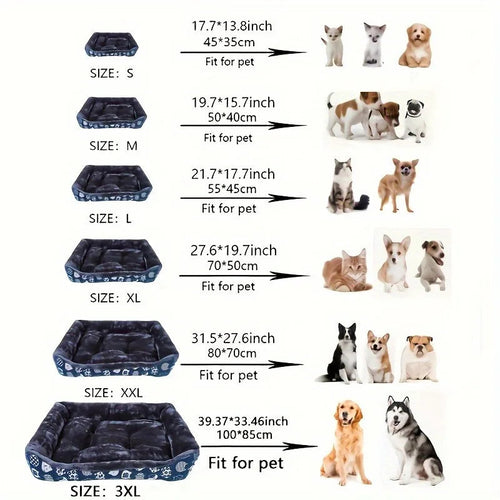 Pet Dog Bed Sofa Mat for All Sizes (Blue)
