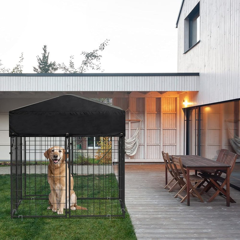 Large Outdoor Dog Kennel 250x120x165cm Pet Cage with Roof — image 3