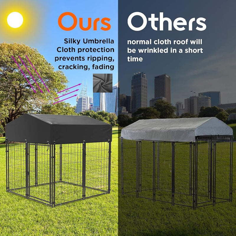 Large Outdoor Dog Kennel 250x120x165cm Pet Cage with Roof — image 4