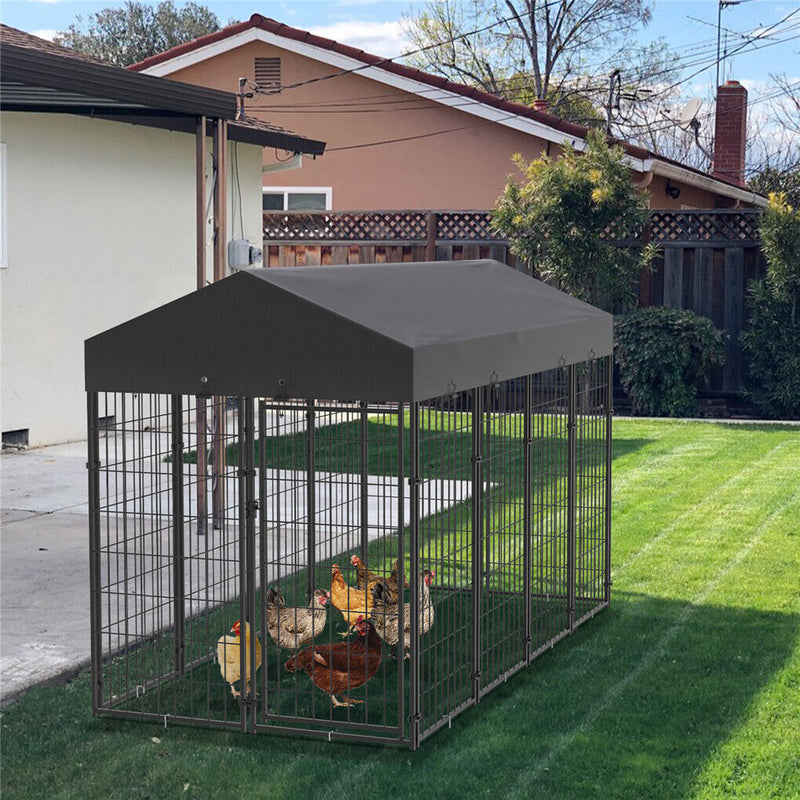 Large Outdoor Dog Kennel 250x120x165cm Pet Cage with Roof — image 6