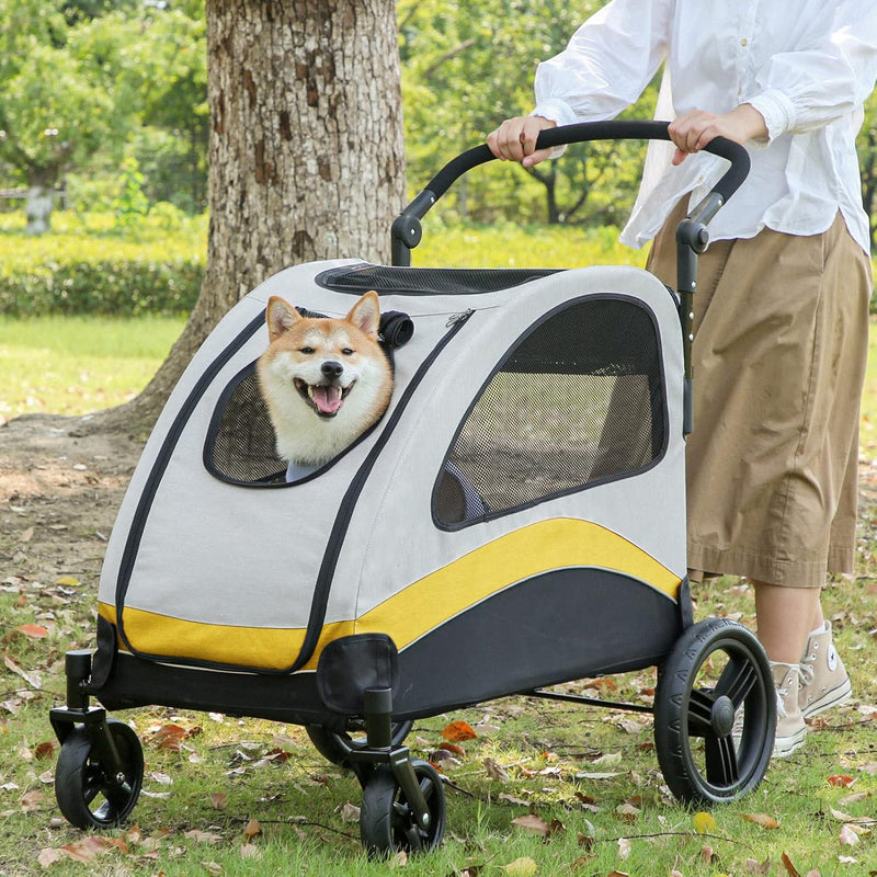 XL Dog Stroller Pet Pushchair Foldable Travel Cart — image 3
