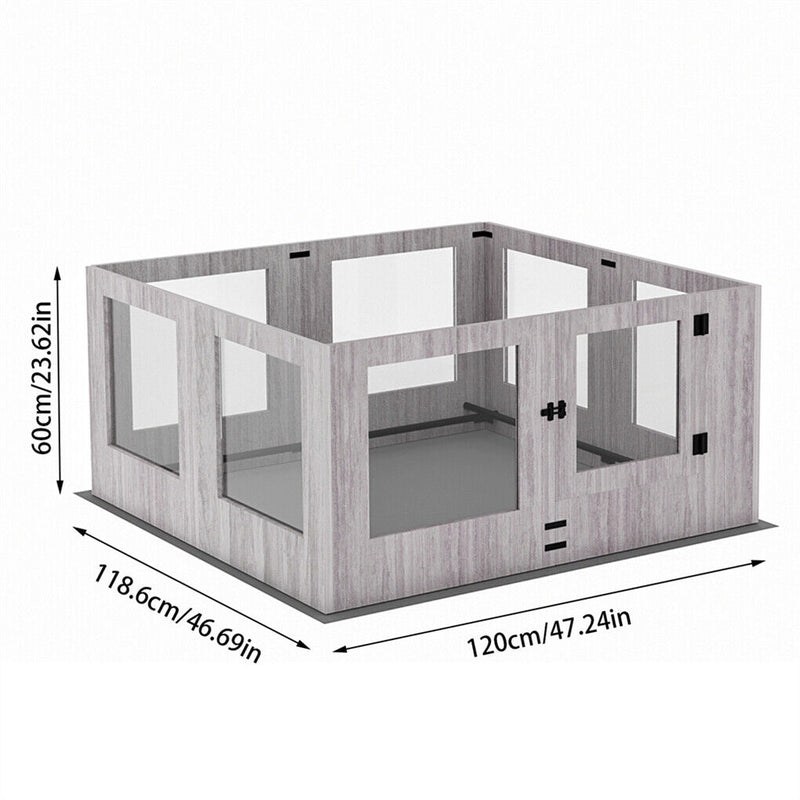 Dog Whelping Box 8 Panels Puppy Pen with Pad — image 2