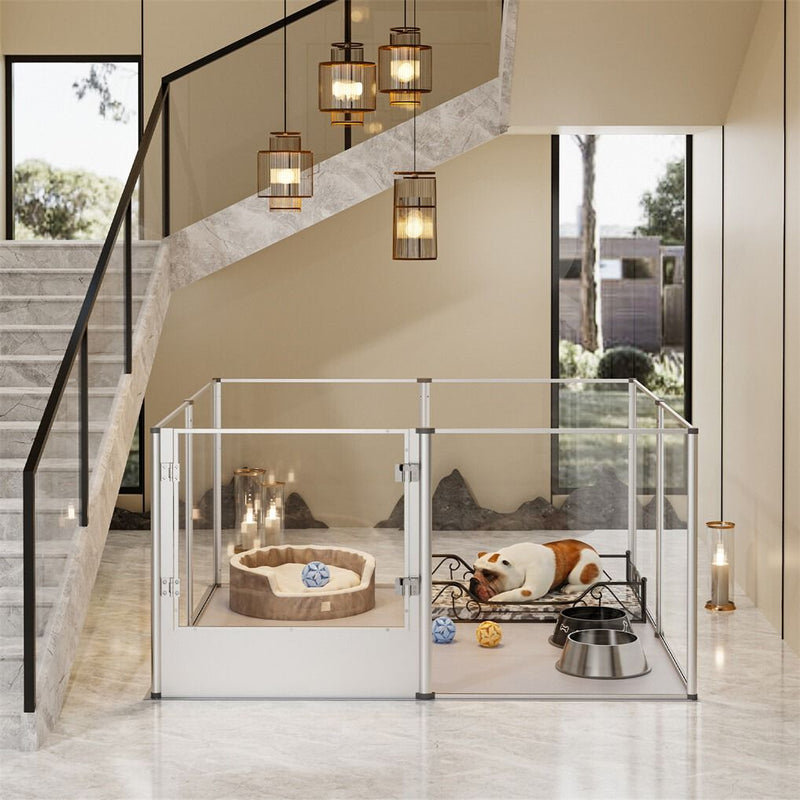 Large Acrylic Dog Playpen 163x102.5x80CM, 6 Panels — image 4