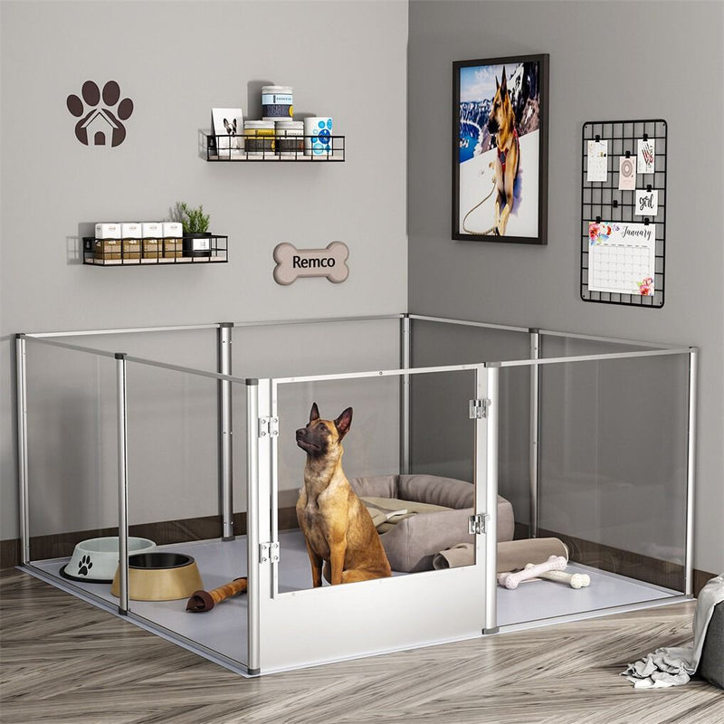 Large Acrylic Dog Playpen 163x102.5x80CM, 6 Panels — image 5