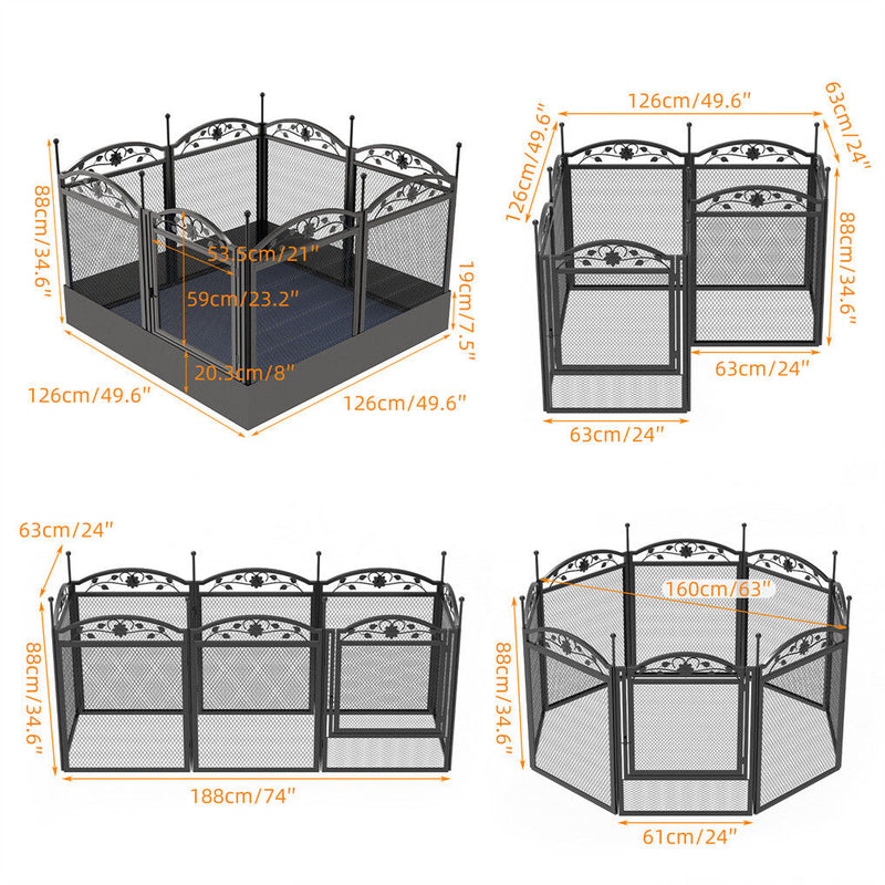 XL Metal Dog Playpen Indoor Fence with Waterproof Pad — image 7