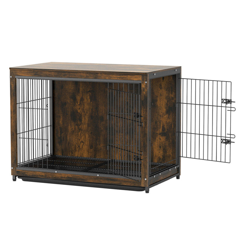 Large Wooden Dog Crate Kennel End Table Nightstand 100x59x74cm — image 3