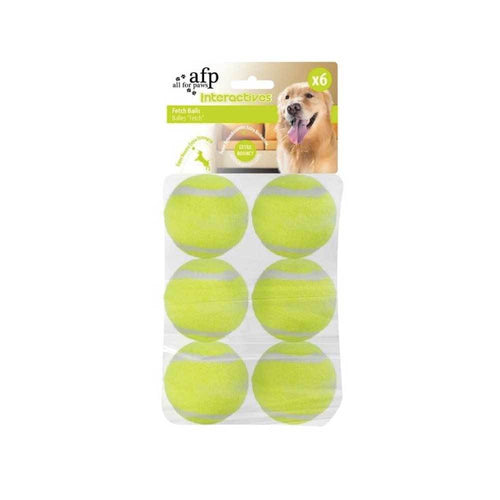 AFP Fetch N Treat Replacement Dog Fetch Balls, 6 Pack