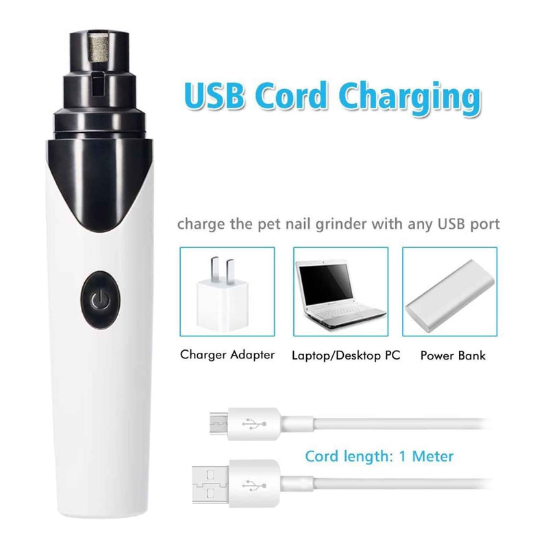 Pet Nail Grinder Dog Cat Electric Trimmer Rechargeable Clipper Claw Filer N8 — image 4