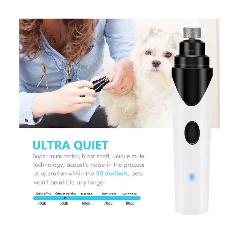 Pet Nail Grinder Dog Cat Electric Trimmer Rechargeable Clipper Claw Filer N8 — image 9