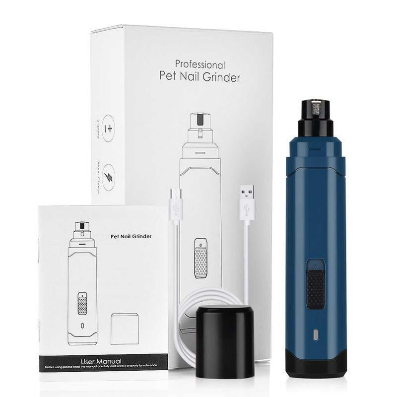 LED Light Pet Nail Grinder Dog Cat Electric Trimmer 2 Speed Rechargeable Filer — image 2