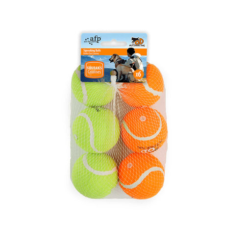 Squeaky Tennis Balls for Dogs, 6.5cm (6 Pack)