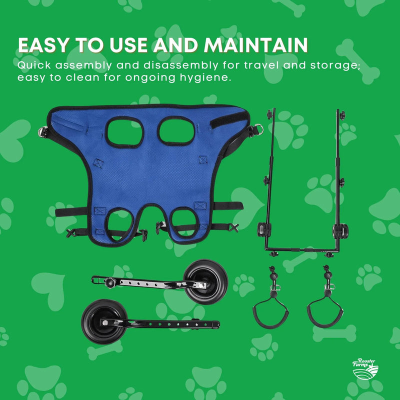 Rooster Farms Little Dog Wheelchair Small Harness - Adjustable Back Leg Aid — image 8