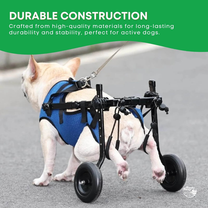 Rooster Farms Little Dog Wheelchair Medium Harness - Adjustable Back Leg Aid — image 7