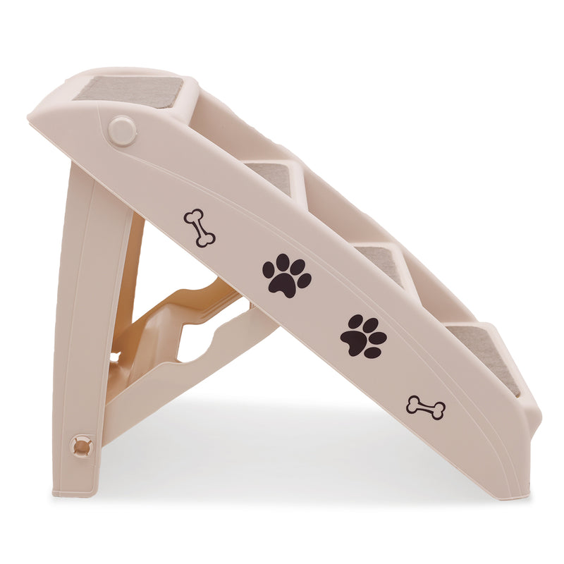 Furtastic Foldable Pet Stairs In White - 50cm Dog Ladder Cat Ramp — image 2