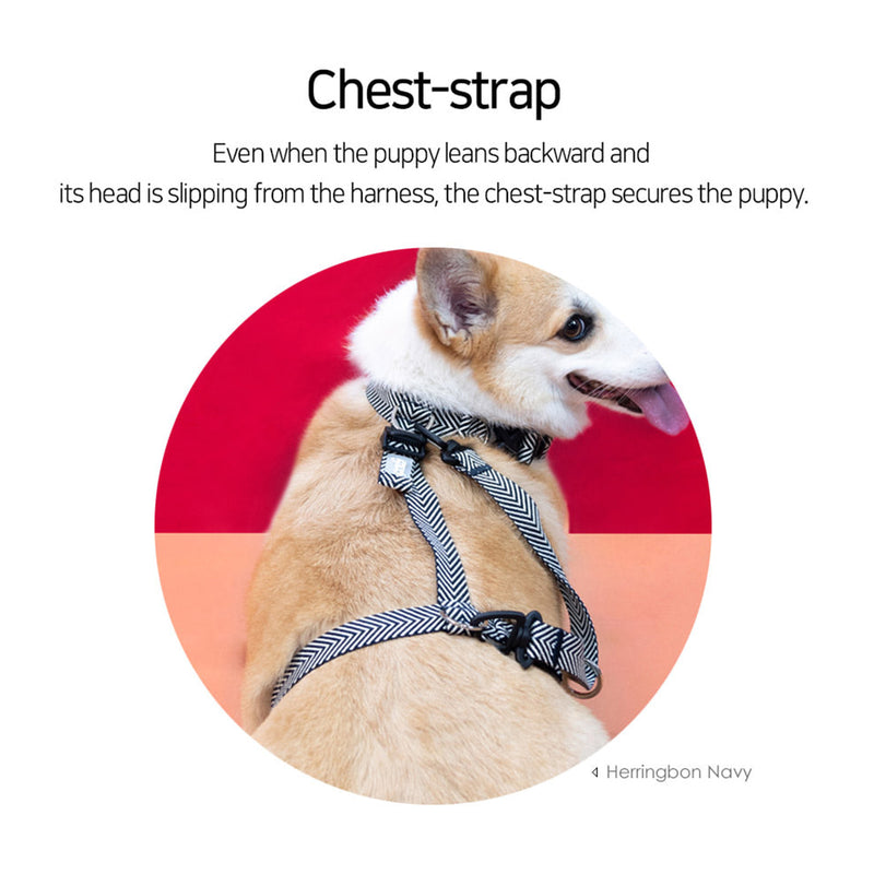 Double-Lined No-Pull Dog Harness – Adjustable, All-Day Comfort | Marble Pink, Size L — image 3