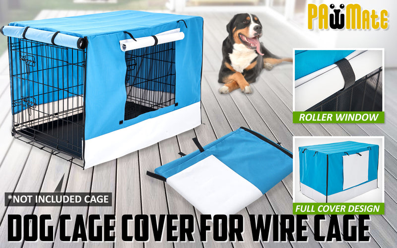 Cage Cover Enclosure for Wire Dog Cage Crate 24in BLUE — image 2