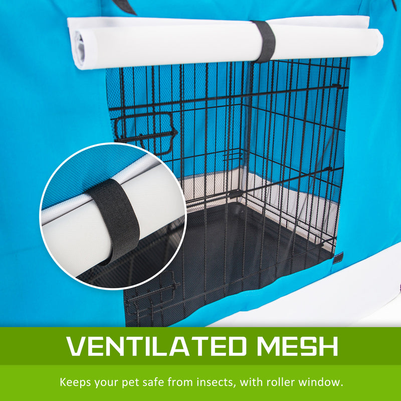 Cage Cover Enclosure for Wire Dog Cage Crate 24in BLUE — image 9