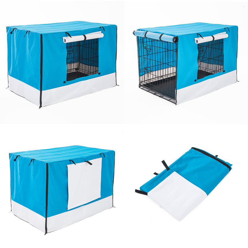 Cage Cover Enclosure for Wire Dog Cage Crate 30in BLUE — image 3