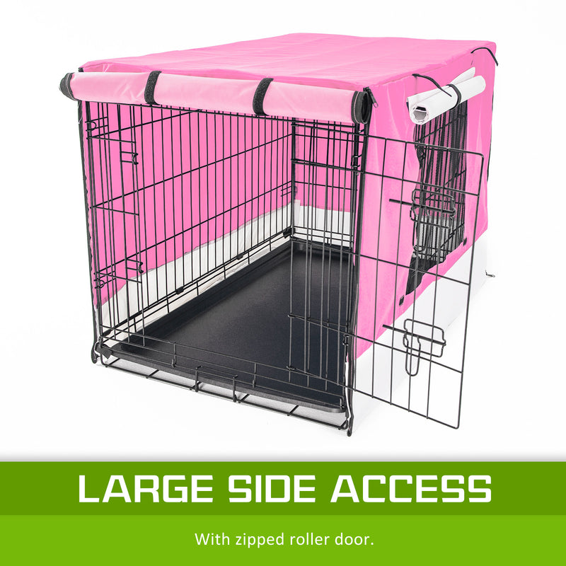 Cage Cover Enclosure for Wire Dog Cage Crate 36in PINK — image 6