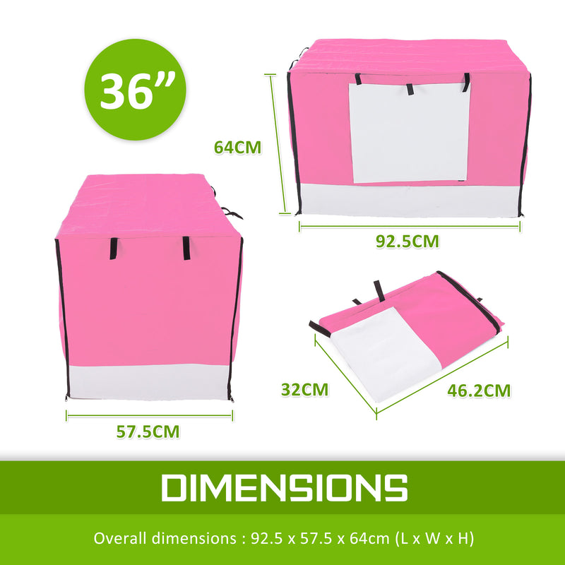 Cage Cover Enclosure for Wire Dog Cage Crate 36in PINK — image 11