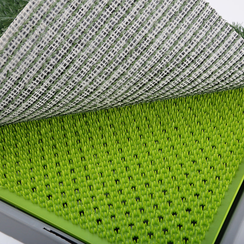 Pet Dog Potty Tray Training Toilet + 1 Grass Mat 69cm x 43cm — image 2