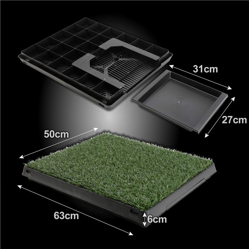 Pet Dog Potty Tray Training Toilet + 1 Grass Mat 63cm x 50cm — image 12