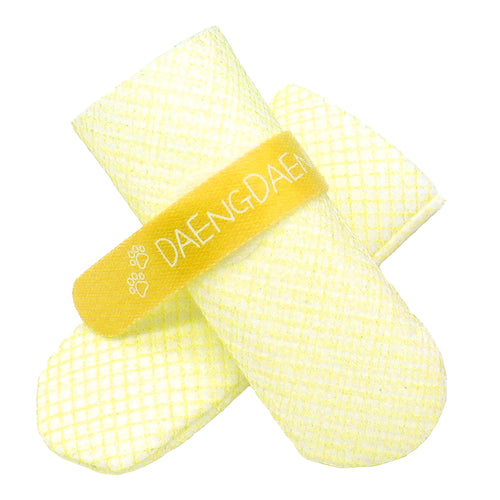 Disposable Anti-Slip Dog Boot Socks, 28 Pack (L, Yellow)