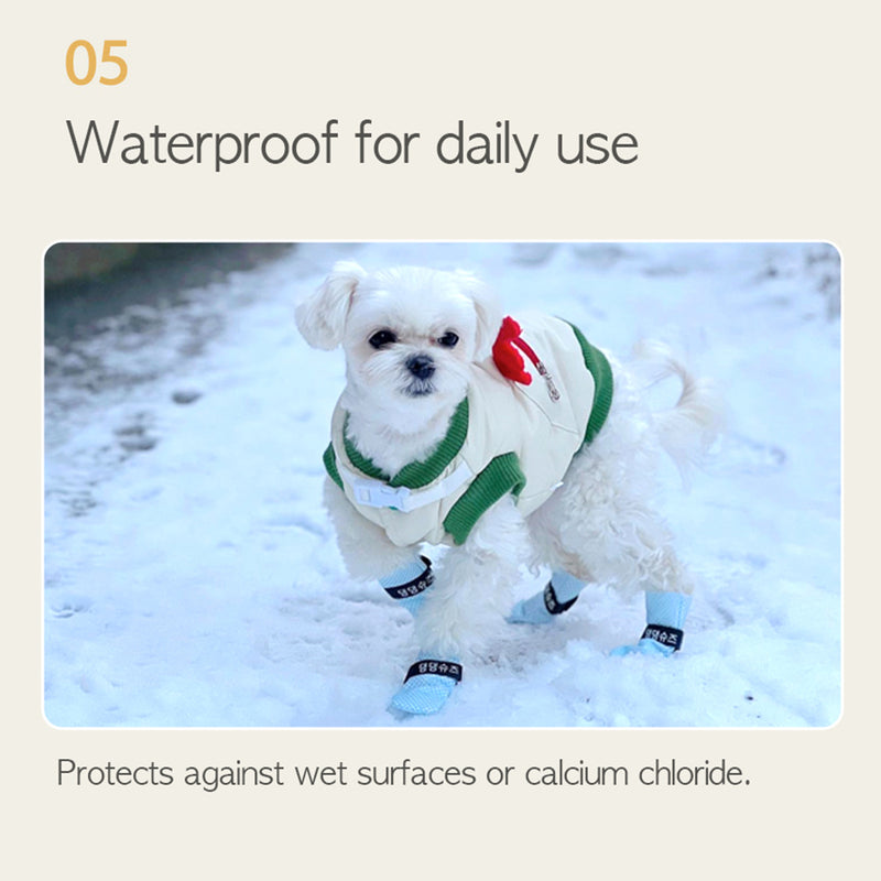 28pc X Dog Shoes Waterproof Disposable Boots Anti-Slip Pet Socks M VIOLET — image 9