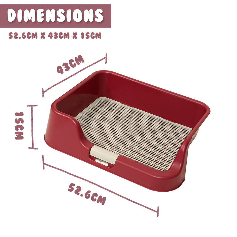 Dog Pet Potty Tray Training Toilet Raised Walls T1 WINE — image 8