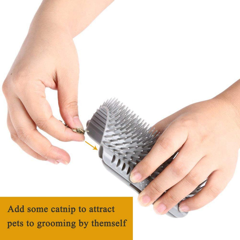 Cat Self Groomer Catnip  Dog Cat Toy Corner Groomer Wall Corner Scratcher Comb Grooming Massage Brush — image 3