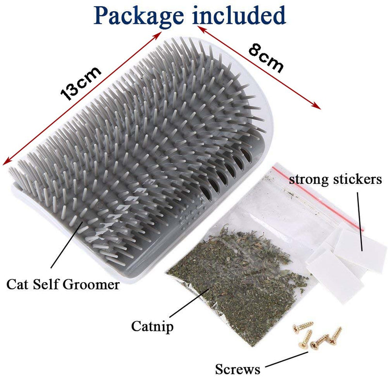 Cat Self Groomer Catnip  Dog Cat Toy Corner Groomer Wall Corner Scratcher Comb Grooming Massage Brush — image 7
