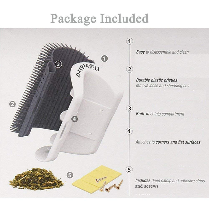 Cat Self Groomer Catnip  Dog Cat Toy Corner Groomer Wall Corner Scratcher Comb Grooming Massage Brush — image 8