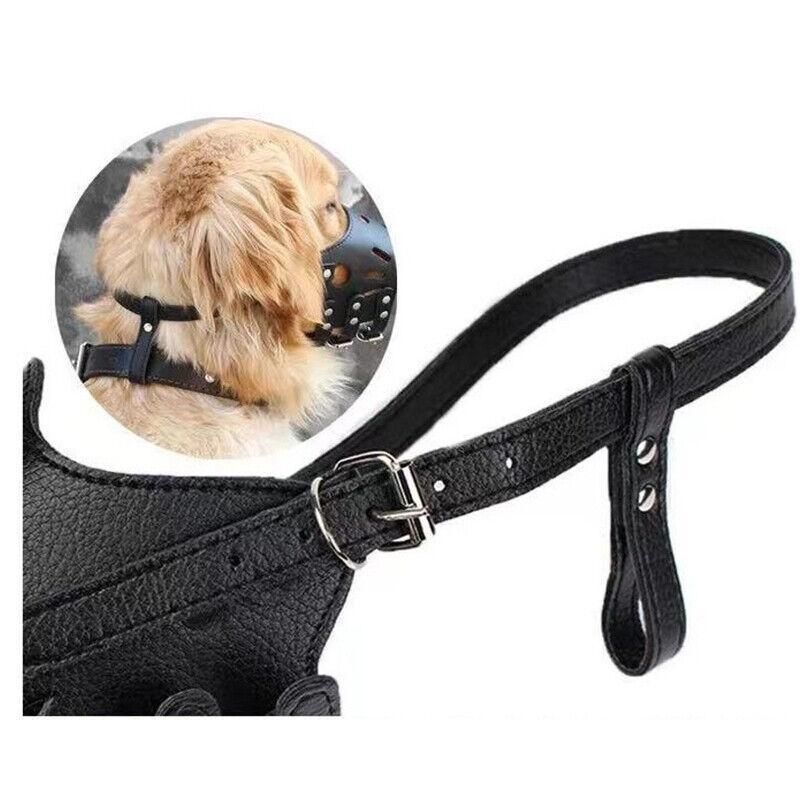 Leather Dog Muzzle – Anti-Bite & Anti-Chew, Brown (XL) — image 9