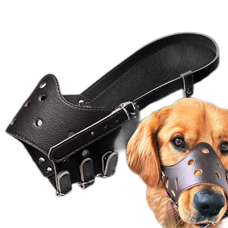 Leather Dog Muzzle – Anti-Bite & Anti-Chew, Brown (L) — image 7