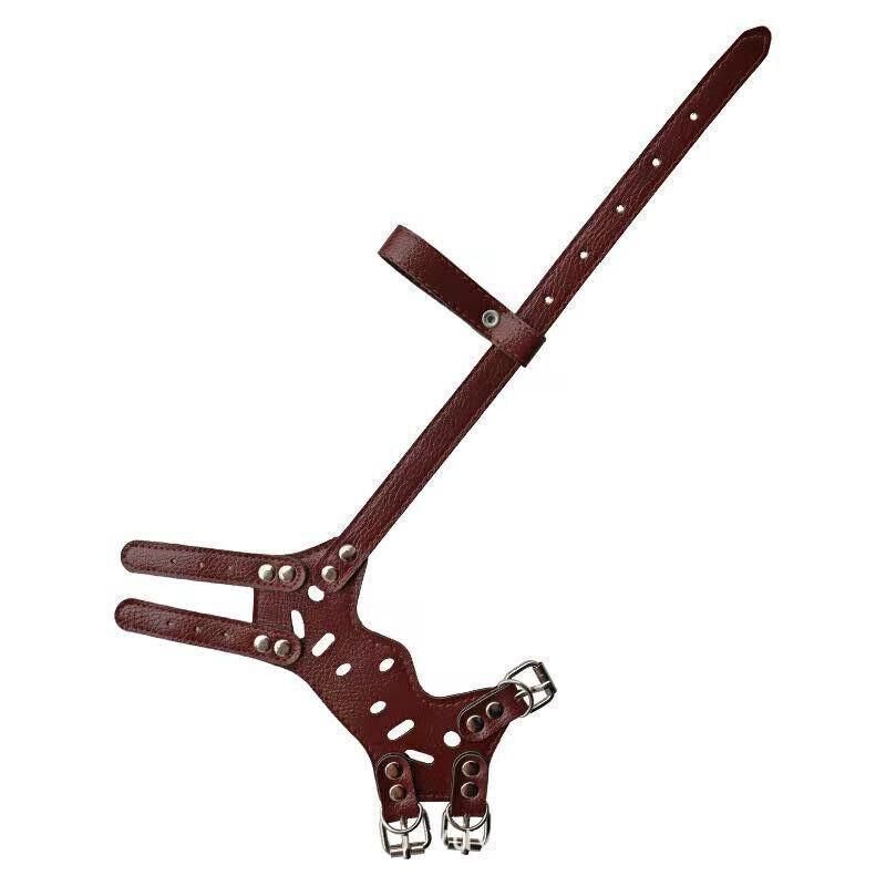 Leather Dog Muzzle – Anti-Bite & Anti-Chew, Brown (S) — image 3