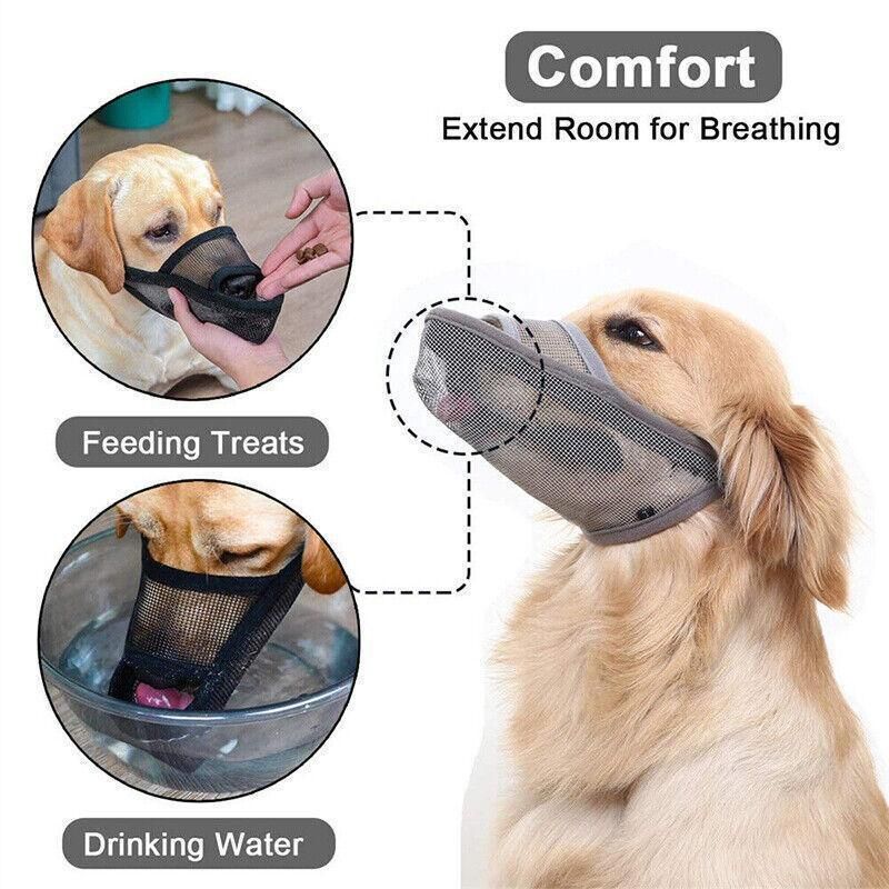 Adjustable Dog Muzzle – Anti-Bite & Anti-Chew, Grey (XL) — image 5