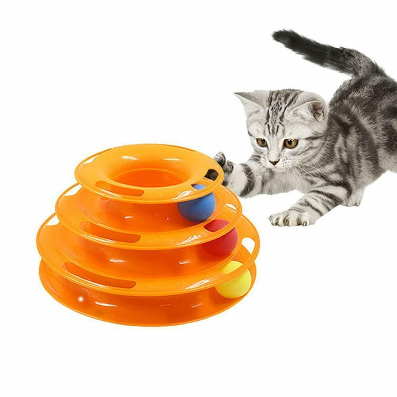 Funny Cat Toy Plastic Tower Interactive Track Ball Playing Game - Assorted Colours — image 10