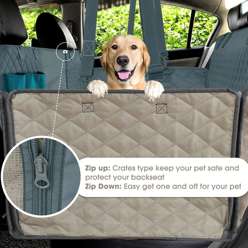 Heavy Duty Dog Car Seat Cover with Side Flaps, Waterproof Pet Back Seat Cover,  Non-Slip  Scratchproof Dog Hammock for Cars, Trucks and SUVs — image 2