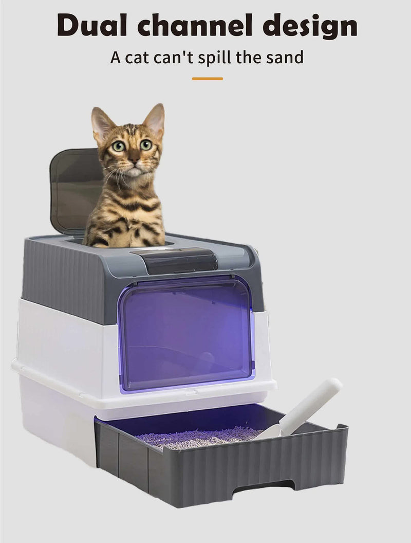 Automatic UV Sterilizing Cat Litter Box -Enclosed Design, Odor Control, and UV Germicidal Technology — image 4
