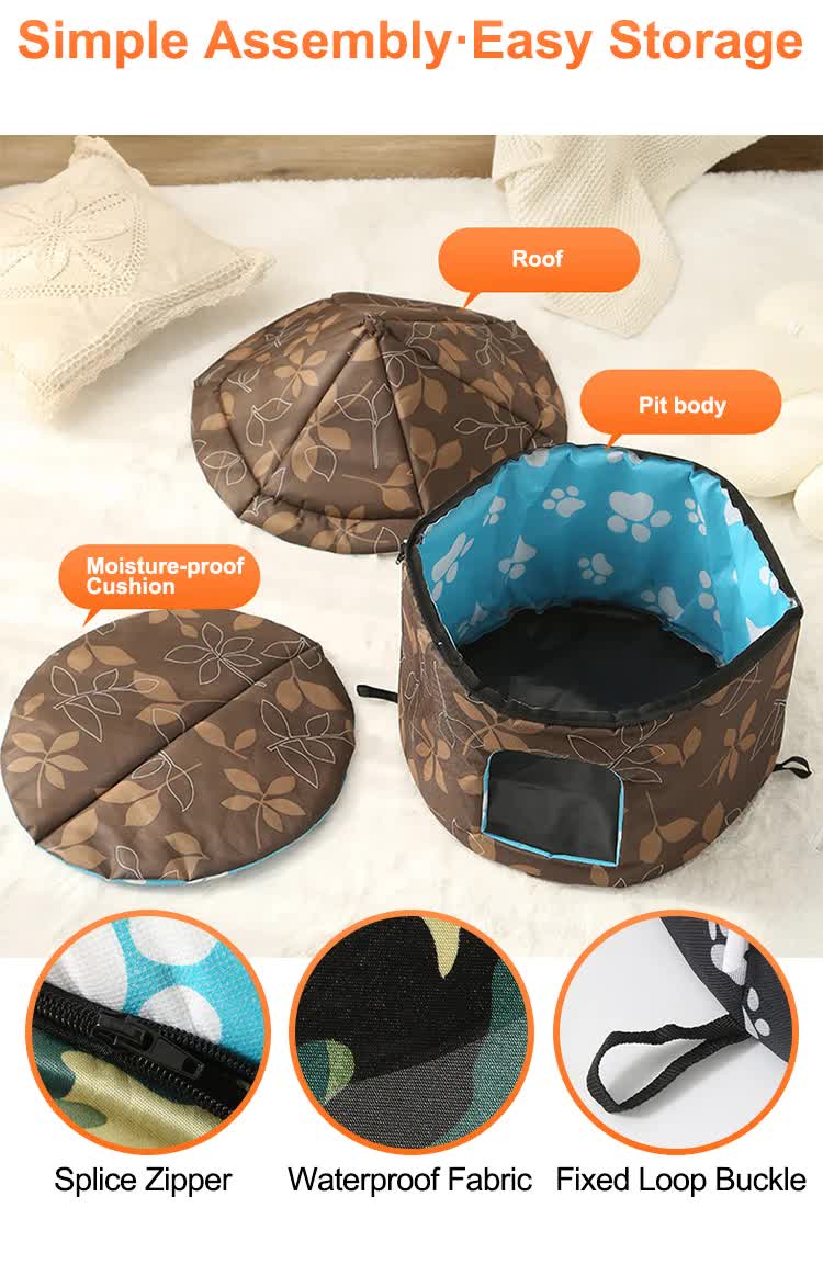 Outdoor Waterproof Cat House - Insulated, Weatherproof, Warm Shelter for Cats, Ideal for Winter Protection, Size: L 45*41cm — image 2