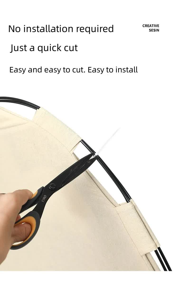 Outdoor Cat House,Pet Tent -Windproof and Dustproof Shelter for Small Pets, Apricot, Size: M  40*40*37cm — image 4