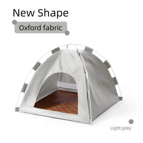 Windproof Outdoor Cat House Tent (Grey, M)