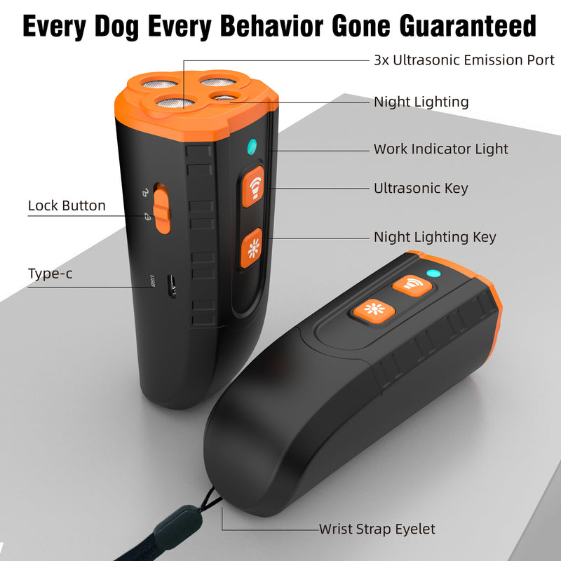 Ultrasonic Dog Trainer Device | Handheld Pet Training Tool with Night Light & Type-C Charging 3.7V — image 2