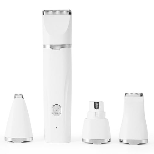 4-in-1 Pet Grooming Kit – Trimmer & Nail Grinder (White)