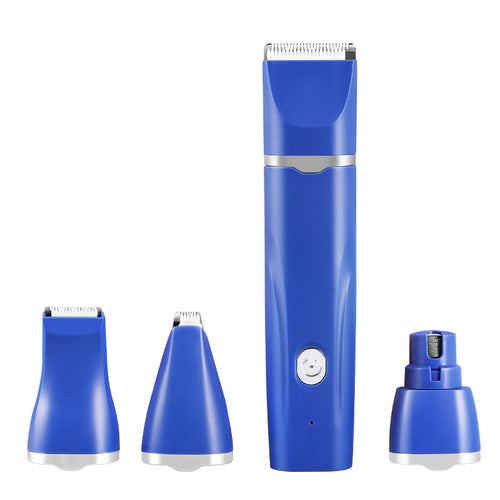 4-in-1 Pet Grooming Kit – Trimmer & Nail Grinder (Blue)